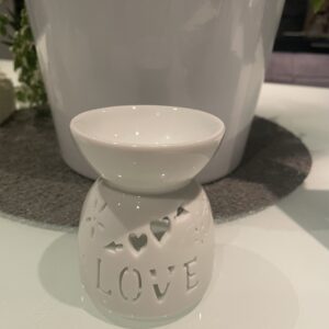 Bruleur " coeur love" blanc petit modèle