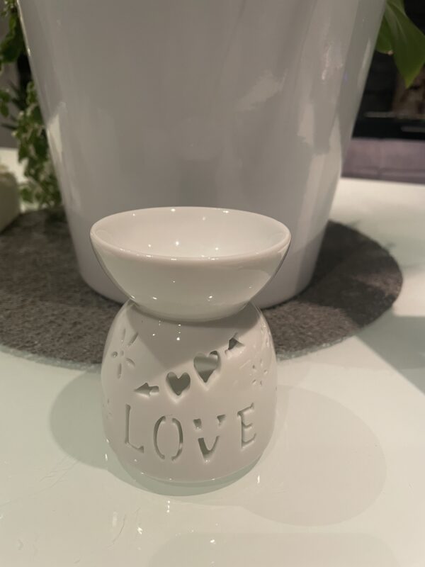 Bruleur " coeur love" blanc petit modèle
