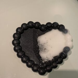 Vide poche coeur noir et blanc