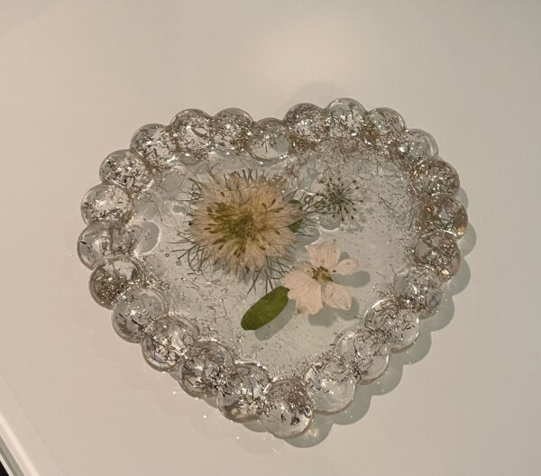 Vide poche coeur fleur