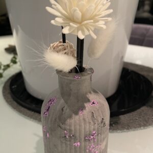 Vase soliflore marbré rose et gris