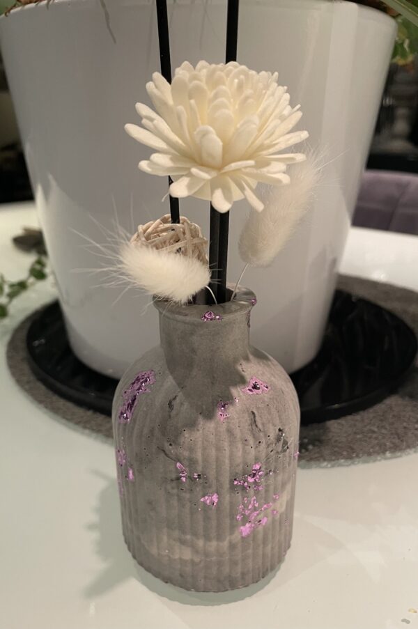 Vase soliflore marbré rose et gris